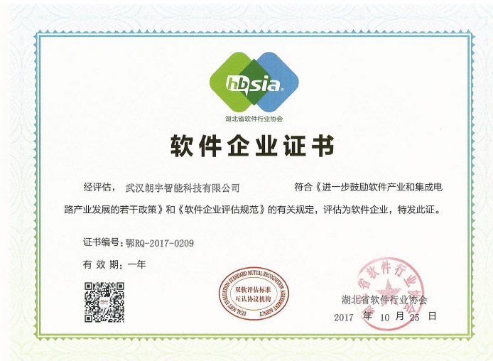 軟件企業證書